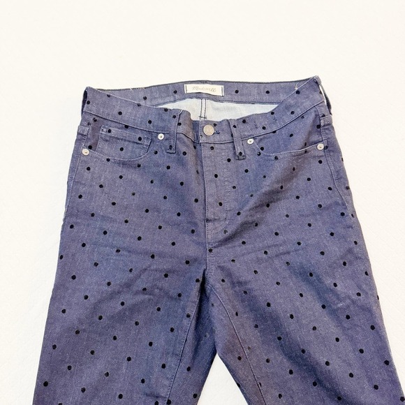 Madewell 9" High Rise Skinny Polka Dot Patterned Denim Jeans Size 28 - Picture 10 of 10